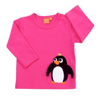 LipFish Langarm-Shirt rosa mit Pinguin 104