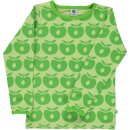 Smafolk Langarm-Shirt grün mit Äpfeln