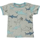 Smafolk Kurzarm-Shirt grau melliert mit Haien
