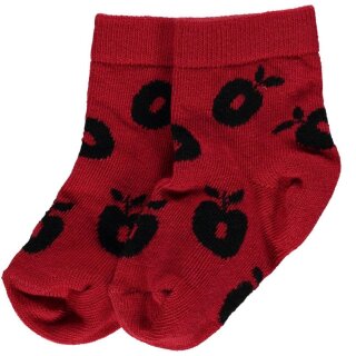 Smafolk Socken Dark Red mit Äpfeln 35-38