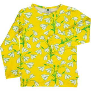 Smafolk Langarm-Shirt gelb mit Schneeglöckchen