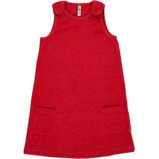 maxomorra Velours Kleid rot mit Taschen