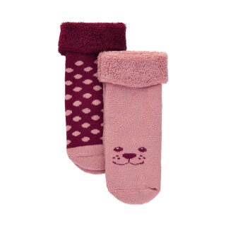 Minymo Baby-Socken Doppelpack rose