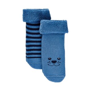 Minymo Baby-Socken Doppelpack blau