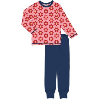 maxomorra Langarm-Schlafanzug mit Anemonen