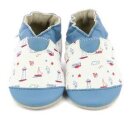 ROBEEZ Indoor Slippers BEAUTIFUL BOAT white blue