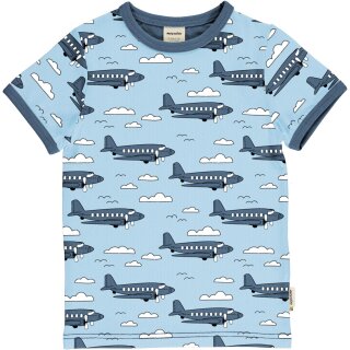 meyadey by maxomorra Jungen T-Shirt / Biobaumwolle /  mit Flugzeugen