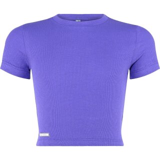 Blue Effect Crop T-Shirt purple