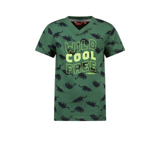 TYGO & vito T-Shirt Panther AOP green 146/152
