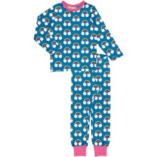maxomorra Langarm-Schlafanzug mit Regenbogen