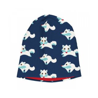 maxomorra Mütze Velour mit Polarfüchsen