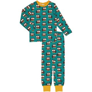 maxomorra Langarm-Schlafanzug mit Eulen