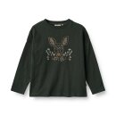Wheat T-Shirt Deer LS Embroidery black coal