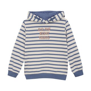 Minymo Hoodie DO THE RIGHT THING china blue